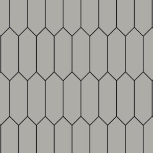 Acrylic Elongated Hexagone Cloudy Grey Shower Panel