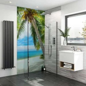 Acrylic TROPICAL BEACH 03 Shower Panel