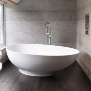 Gio Cian Solid Surface Freestanding Bath, 1645 x 935 By BC Designs