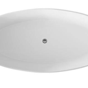 Sorpressa Polished Cian Solid Surface Freestanding Bath, 1510 x 760 By BC Designs