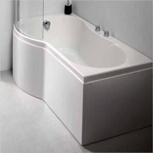 Carron Arc 1700 x 700 - 850 Curved Shower Bath - Reinforced Carronite