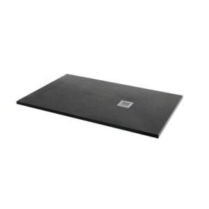 MX Minerals 1000 x 800mm Jet Black Slate Effect Shower Tray