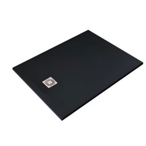 RAK Feeling 1200 x 900mm Black Stone Resin Shower Tray - Cut To Size