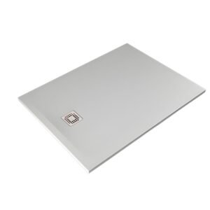 RAK Feeling 1200 x 900mm White Stone Resin Shower Tray - Cut To Size