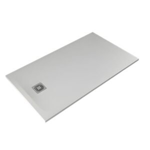 RAK Feeling 1400 x 800mm White Stone Resin Shower Tray - Cut To Size