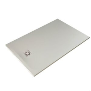 RAK Feeling 1400 x 900mm Greige Stone Resin Shower Tray - Cut To Size