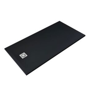 RAK Feeling 1600 x 800mm Black Stone Resin Shower Tray - Cut To Size