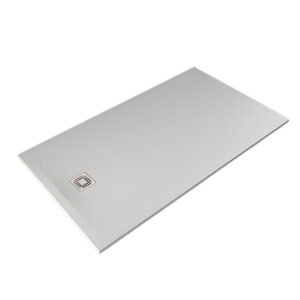 RAK Feeling 1600 x 900mm White Stone Resin Shower Tray - Cut To Size