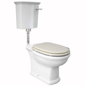 Washington Low Level Cistern and WC with Soft Close Seat Greige - RAK Ceramics