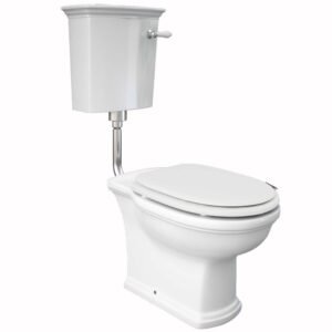 Washington Low Level Cistern and WC with Soft Close Seat White - RAK Ceramics