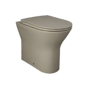 RAK Feeling Matt Cappuccino Rimless Back To Wall Toilet & Soft Close Seat