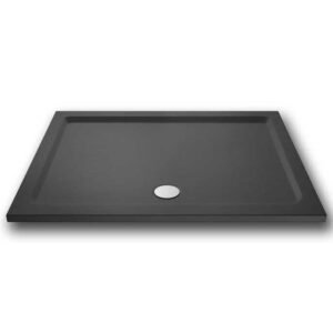 Nuie Pearlstone 1200 x 1000mm Slate Grey Rectangle Shower Tray