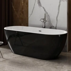 Charlotte Edwards Belgravia 1690 x 730 Gloss Black Freestanding Bath