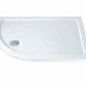 MX Elements 1000 x 800 Left Hand Anti Slip Offset Quadrant ABS Stone Resin Shower Tray