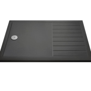 Nuie Pearlstone 1400 x 900mm Slate Grey Walk In Shower Tray