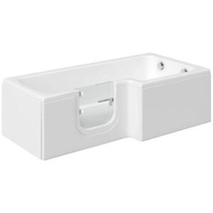 Mantaleda Larimar (1670 x 850/700mm) Walk-in Shower Bath Including Front Panel