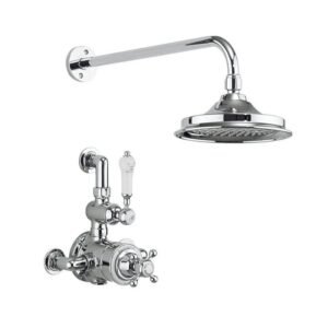 Burlington Avon Exposed Traditional Thermostatic Shower Valve with Optional Shower Head - AF1S - CLEARANCE