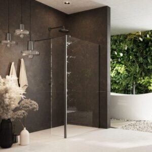 Scudo Minos Gunmetal 10mm Shower Screen