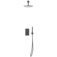 Scudo Core Gunmetal Concealed Shower Valve Fixed Head and Handset
