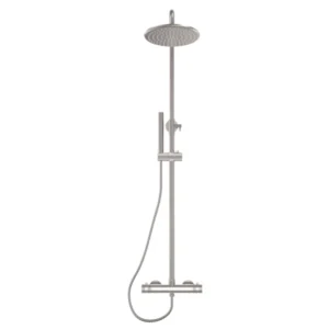 Scudo Core Brushed Nickel Round Rigid Riser Shower