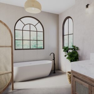 Wall&Water Santorini Marble Bathroom Wall Panel (Tile effect – 600 x 600mm)