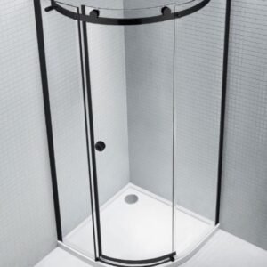 Aquaglass Sphere 1200 x 900 Black Sliding Door Offset Quadrant Shower Enclosure