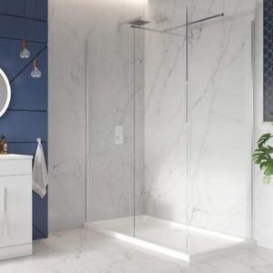 Scudo S8 Wetroom Shower Screen 900mm - Chrome