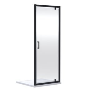 Nuie Rene Matt Black 760mm Pivot Shower Door