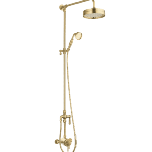 Tailored Bathrooms Beaumaris Traditional Brushed Brass Shower Kit