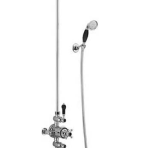 Burlington Avon Traditional Exposed Chrome/Black Shower Valve Kit - BAF3SBLA