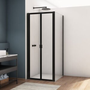 Kudos Divera 1000mm Matt Black Bi-Fold Shower Door