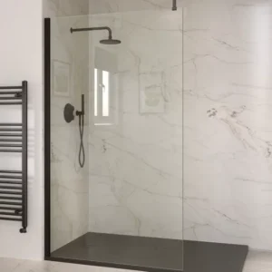 Aquaglass Elite 1000mm Clear Glass Walk In Shower Screen