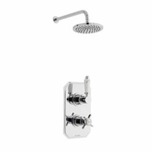 Klassique Thermostatic Concealed Shower Valve With Fixed Rain Head - Kartell UK