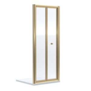 Nuie Rene Brushed Brass 800mm Bi-Fold Shower Door
