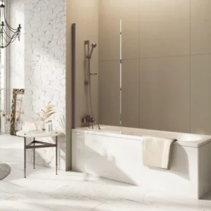 Scudo Thalia Brushed Bronze Bath Shower Screen