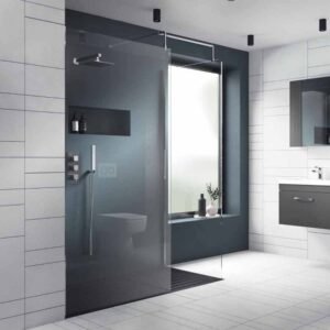 Nuie 1000mm Wetroom Screen & Support Bar