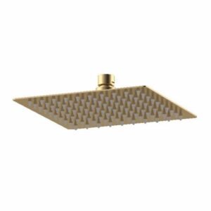 Nuie Square Brushed Brass 200mm Shower Head