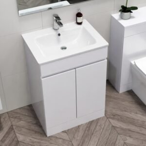 Atlantis 500mm White Waterproof Vanity Unit with Basin