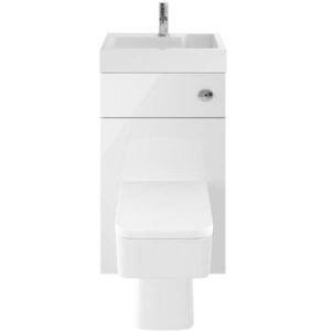 Nuie Athena 2 In 1 Floor Standing Vanity Unit with Basin, WC Unit and Concealed Cistern 500mm