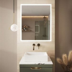 Scudo Prospr Bluetooth LED Mirrored Bathroom Cabinet 500mm One Door
