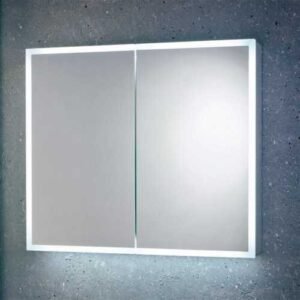Scudo Mia 600 x 700mm Double Door LED Mirrored Bathroom Cabinet