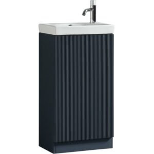 Flauto Midnight Shadow 460mm Fluted Cloakroom Vanity Unit