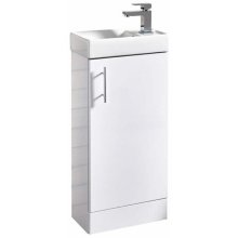Scudo Lanza 400mm Gloss White Cloakroom Vanity Unit & Basin