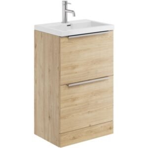 Scudo Muro 600 Davos Oak Vanity Unit and Basin