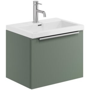 Scudo Muro 500 Reed Green Wall Hung Vanity Unit inc Basin