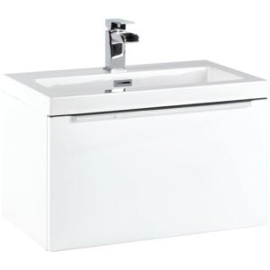 Scudo Muro 600 Gloss White Wall Hung Vanity Unit