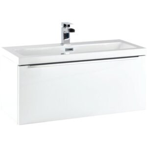 Scudo Muro 800 Gloss White Wall Hung Vanity Unit