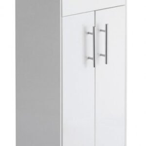 Nuie Mayford Floor Standing 2 Door Corner Vanity Unit with Ceramic Basin