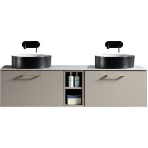 Piatta Soft Coffee 1400mm Wall Hung Vanity Unit