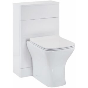 Scudo Rossini Gloss White Back to Wall Toilet Unit